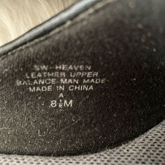 Easy Spirit Black Leather Heaven Open Toe Wedge Slide Platform Sandals Size 8.5 - Picture 7 of 8